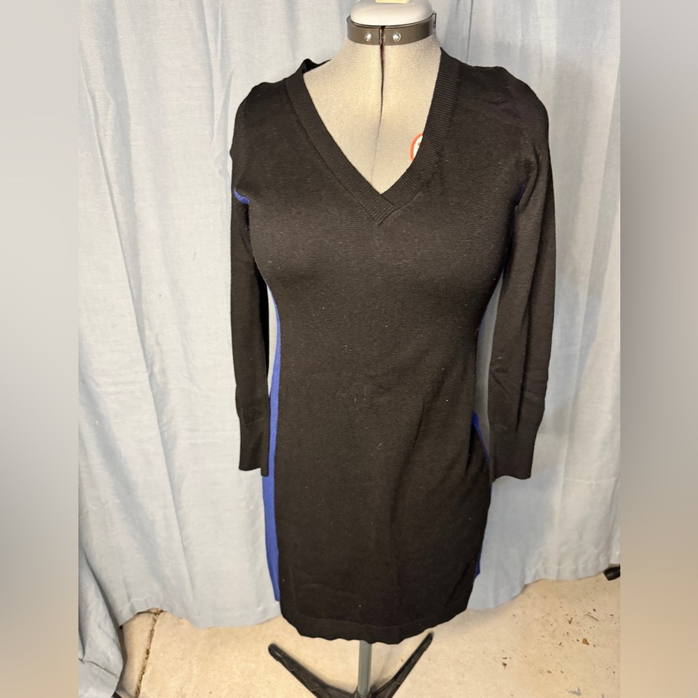 Ann Taylor Black and Blue Knit Dress